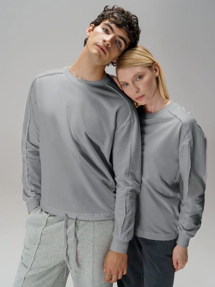 Свитшот унисекс Vozduh светло-серый размер XS/S - фото 11