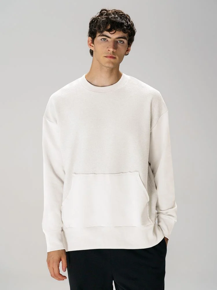 Свитшот оверсайз унисекс Vozduh, молочно-белый, размер XS/S - фото 9