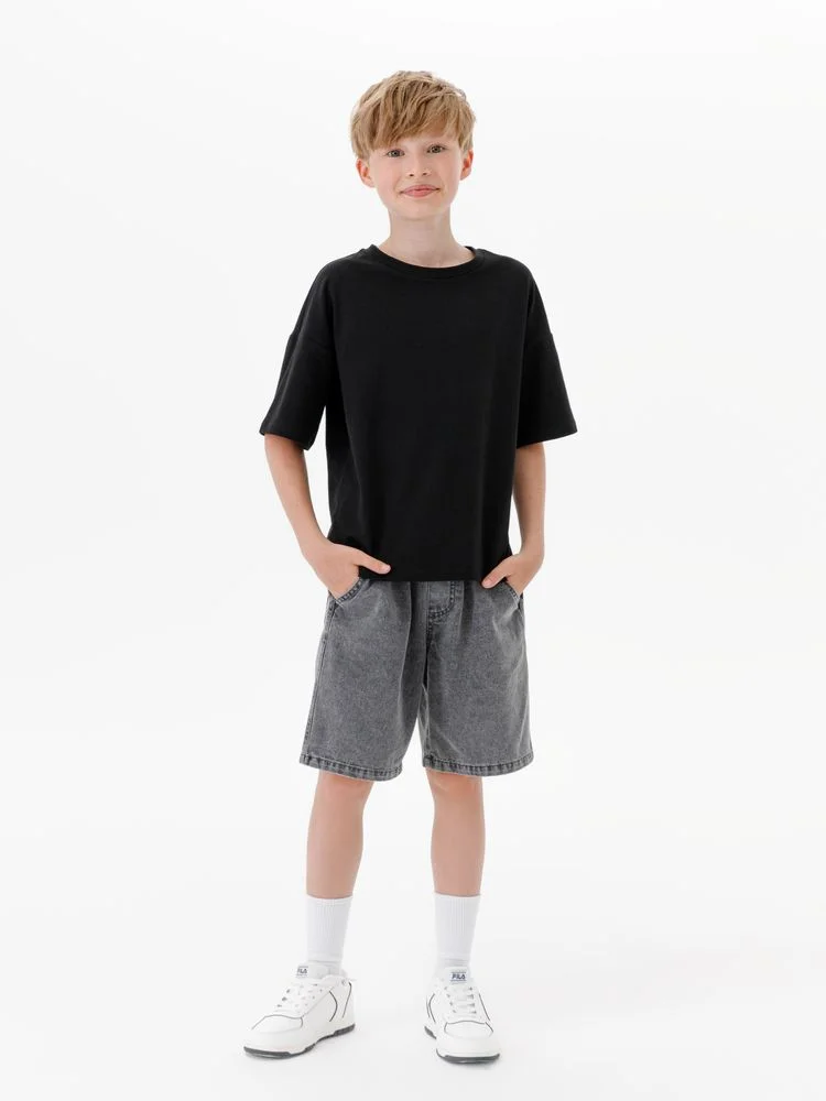 Футболка детская оверсайз Teezer, черная, 10 лет - фото 9