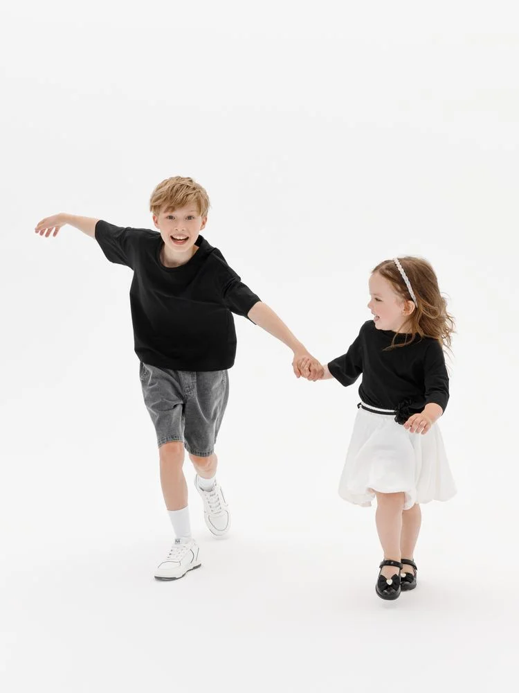 Футболка детская оверсайз Teezer черная 14 лет - фото 11