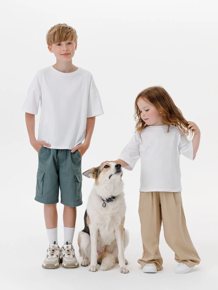 Футболка детская оверсайз Teezer, белая, 6 лет - фото 8