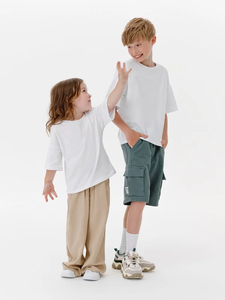 Футболка детская оверсайз Teezer белая 8 лет - фото 12