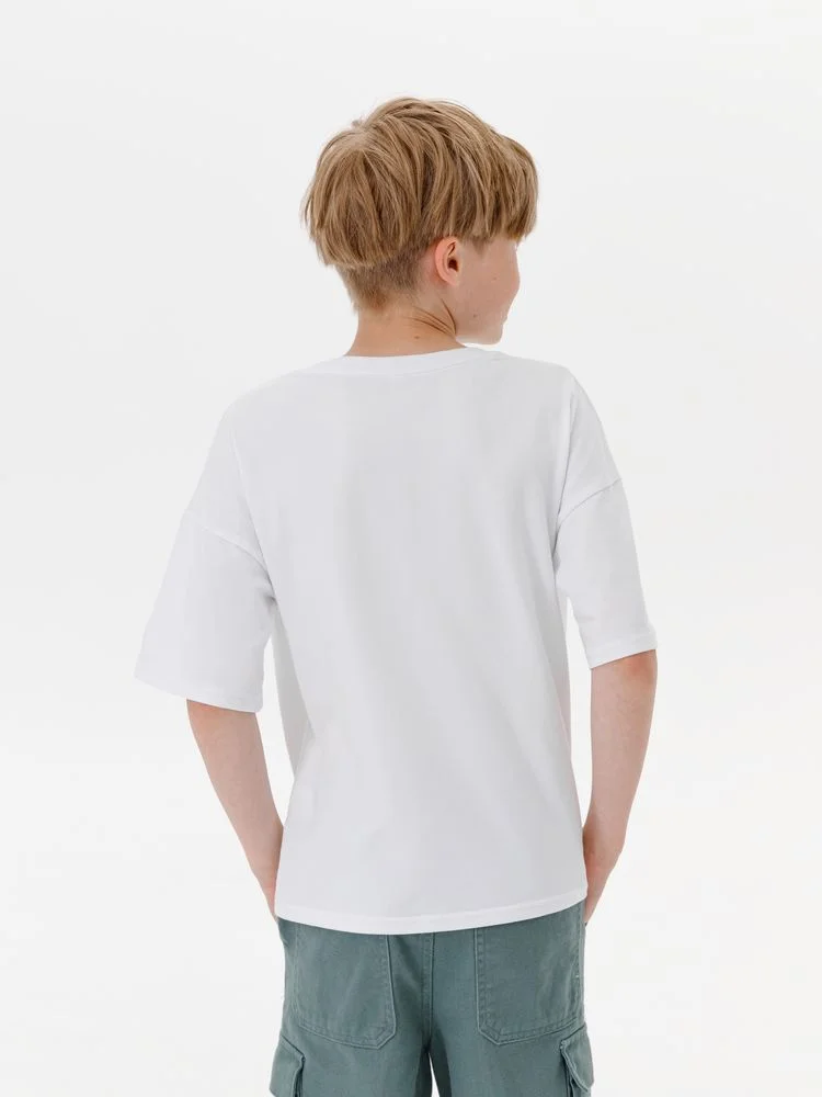 Футболка детская оверсайз Teezer, белая, 10 лет - фото 6