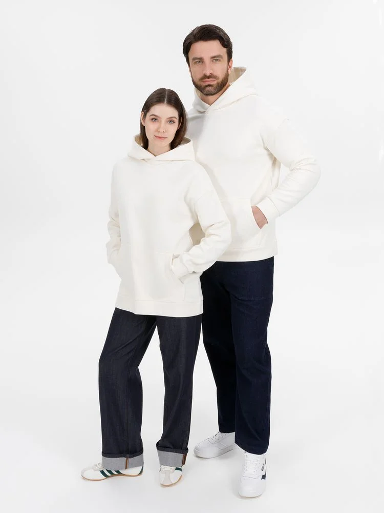 Худи оверсайз унисекс Snuggie молочно-белое размер XS/S - фото 13
