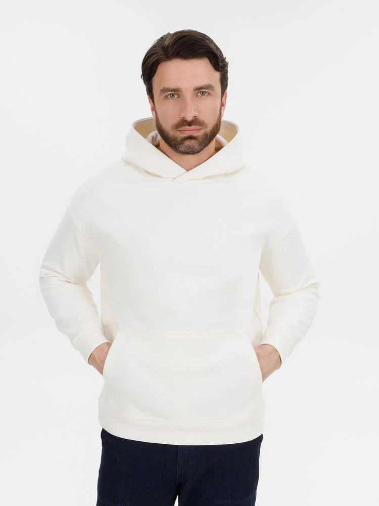 Худи оверсайз унисекс Snuggie молочно-белое размер M/L