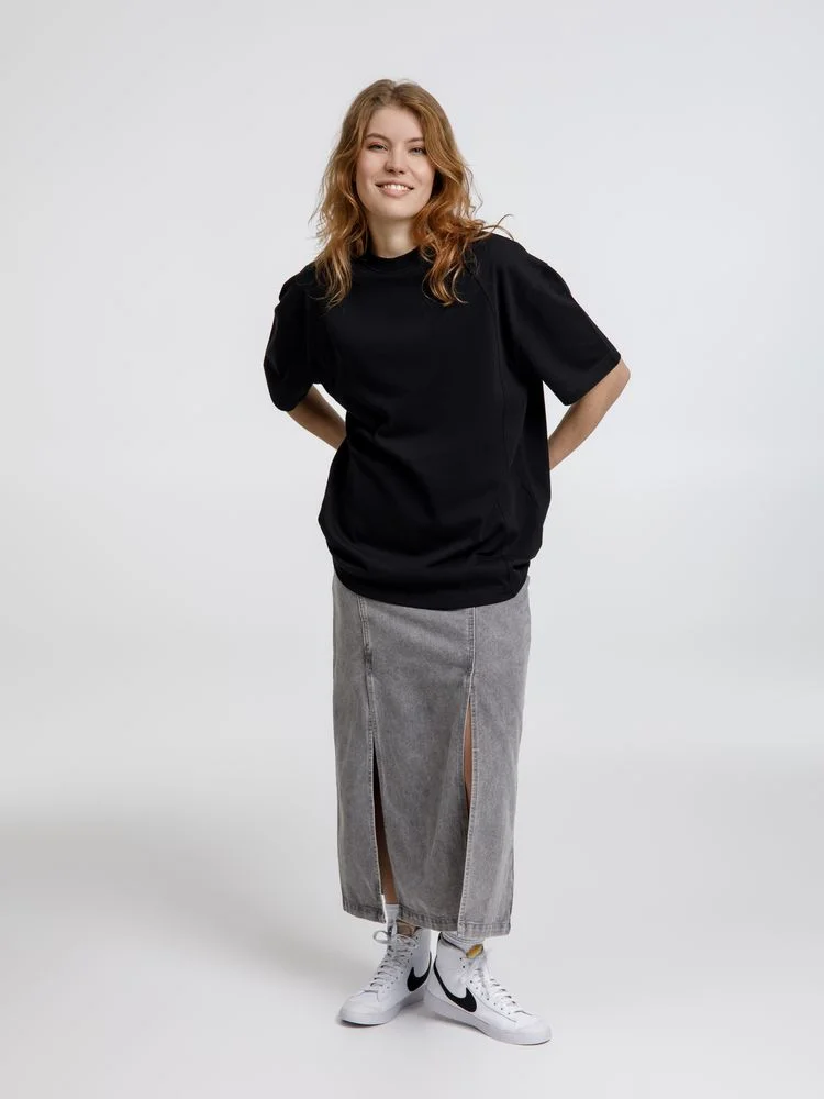 Футболка оверсайз унисекс Sideline, черная, размер XS/S - фото 10