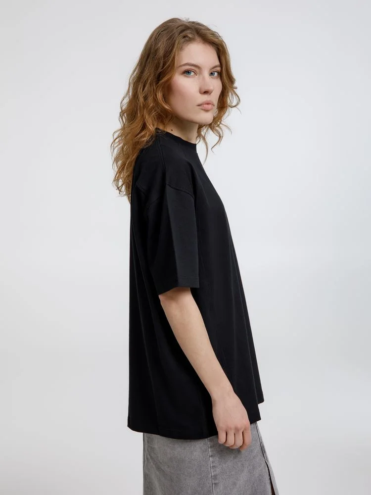 Футболка оверсайз унисекс Sideline, черная, размер M/L - фото 7