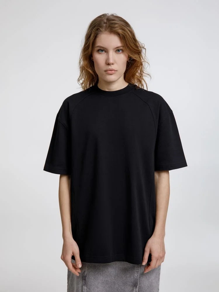 Футболка оверсайз унисекс Sideline, черная, размер XL/XXL