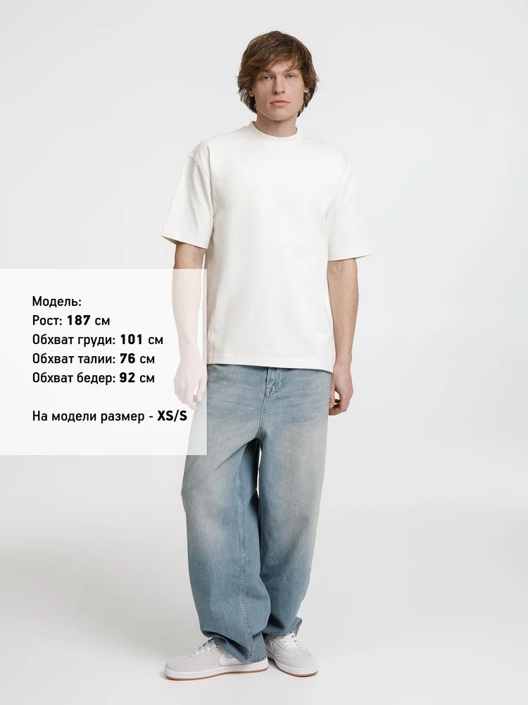 Футболка оверсайз унисекс Sideline, молочно-белая, размер XS/S - фото 5