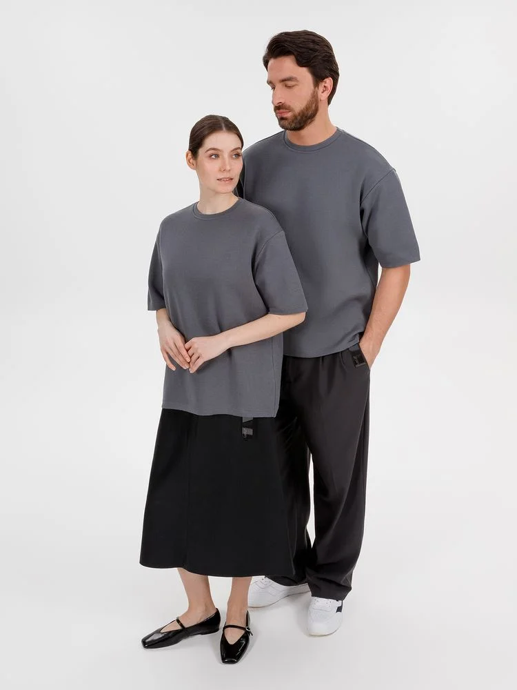 Джемпер с коротким рукавом Siluetti Volumica серый размер XS/S - фото 13