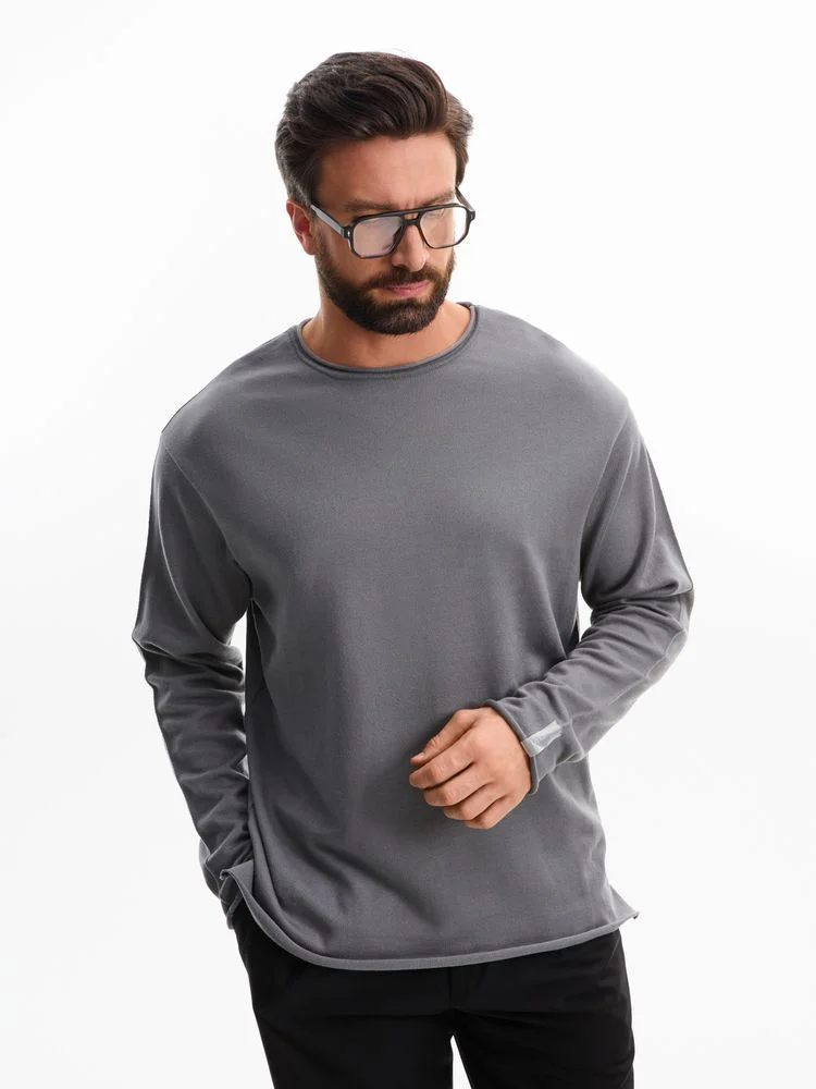 Лонгслив унисекс Siluetti Fuori серый размер L/XL - фото 10