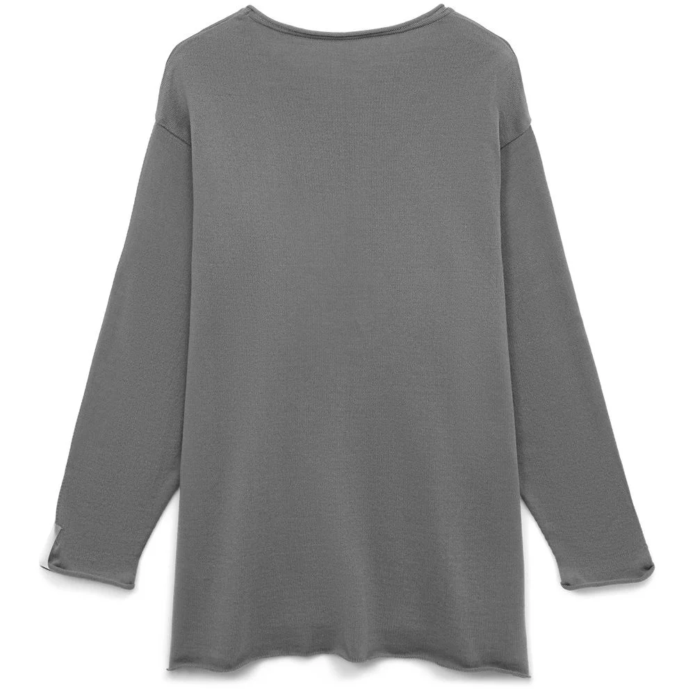 Лонгслив унисекс Siluetti Fuori серый размер L/XL - фото 2