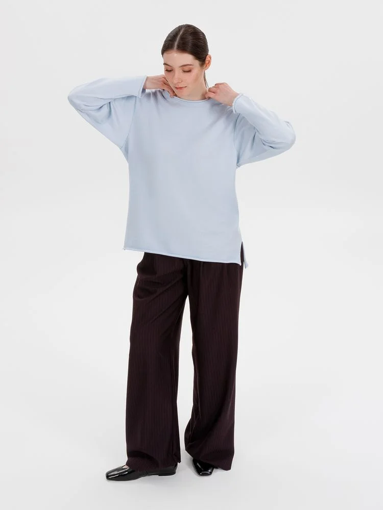 Лонгслив унисекс Siluetti Fuori светло-голубой размер S/M - фото 7