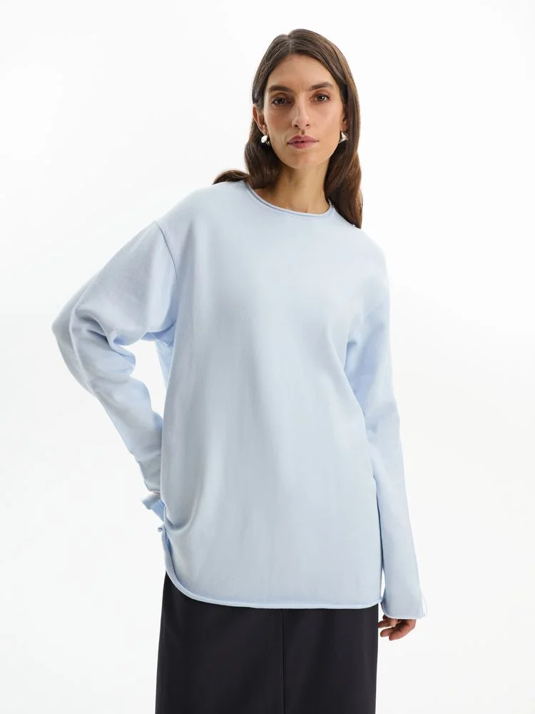 Лонгслив унисекс Siluetti Fuori светло-голубой размер L/XL - фото 11