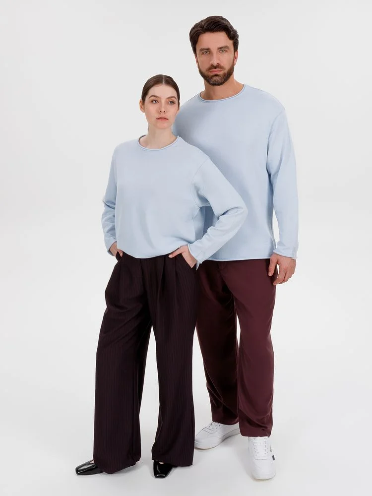 Лонгслив унисекс Siluetti Fuori светло-голубой размер L/XL - фото 13