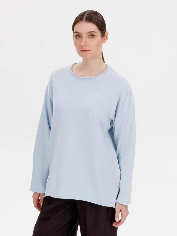 Лонгслив унисекс Siluetti Fuori светло-голубой размер L/XL - фото 4