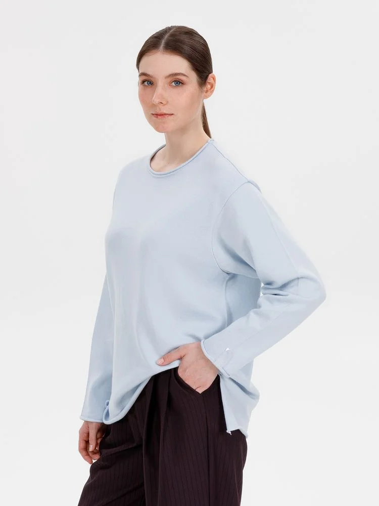 Лонгслив унисекс Siluetti Fuori светло-голубой размер L/XL - фото 5