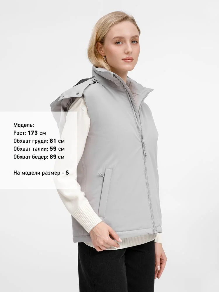 Жилет унисекс Sfera светло-серый размер L - фото 18
