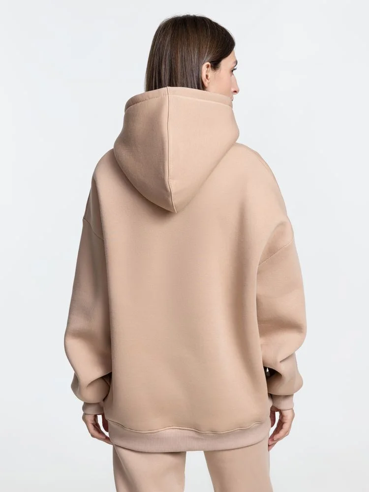Худи Kulonga Oversize бежевое песочное размер 3XL/4XL песочный - фото 8