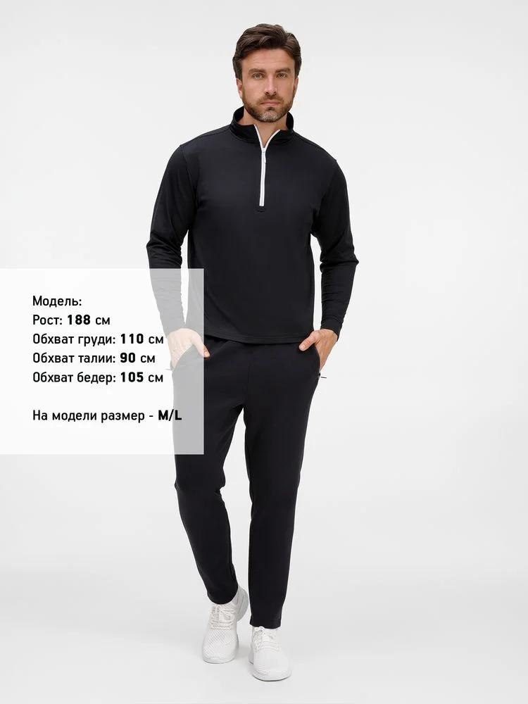 Свитшот на молнии из бифлекса Morfiss черный размер XS/S - фото 9