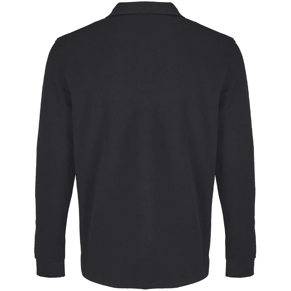 Рубашка поло унисекс с длинным рукавом Pacific LSL черная размер XXL - фото 2