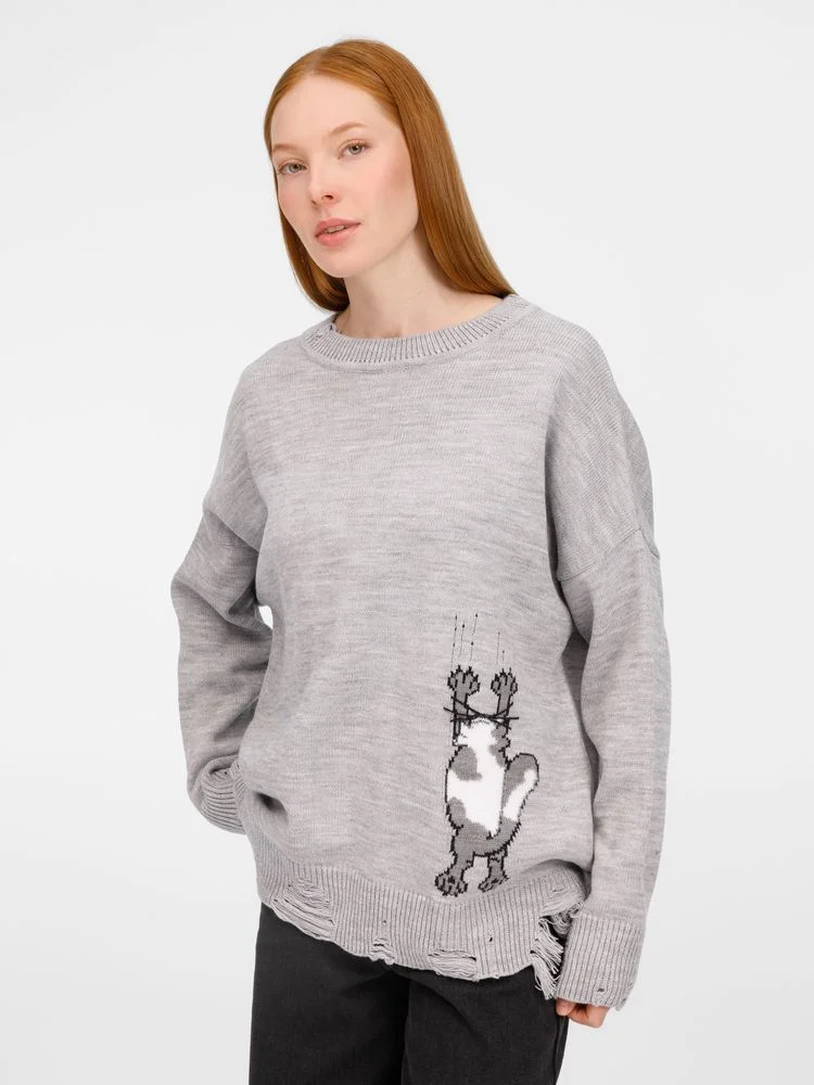 Джемпер Sharpick, серебристо-серый меланж, размер L/XL - фото 8