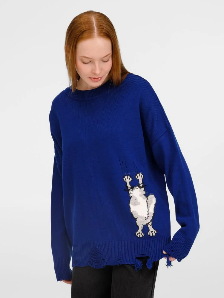 Джемпер Sharpick темно-синий кобальт размер S/M - фото 8