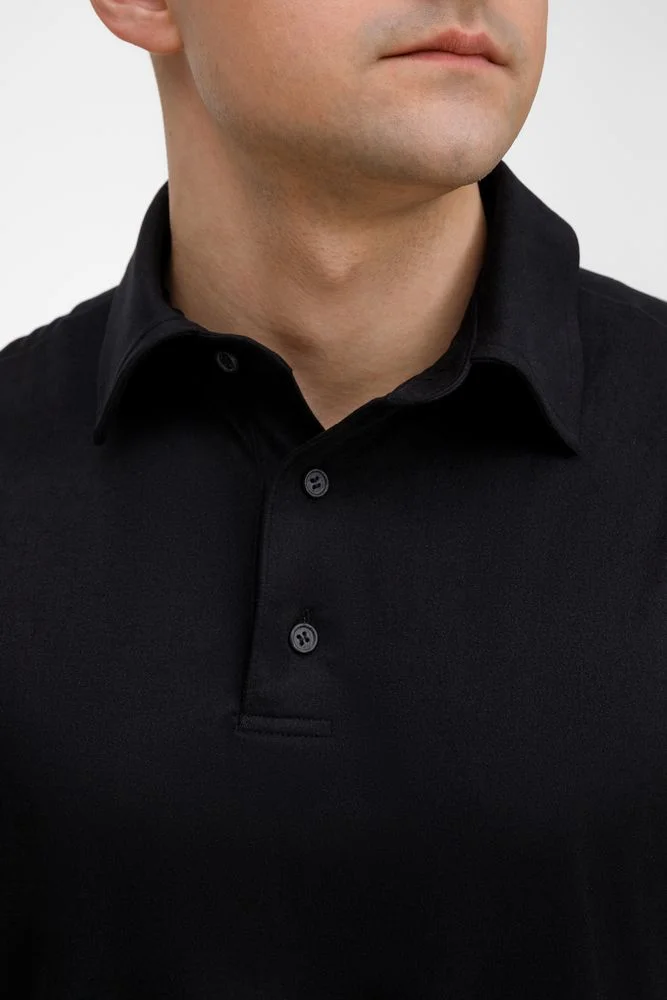 Рубашка поло унисекс Senti черная размер S - фото 6