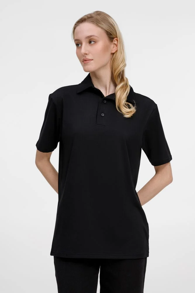 Рубашка поло унисекс Senti черная размер M