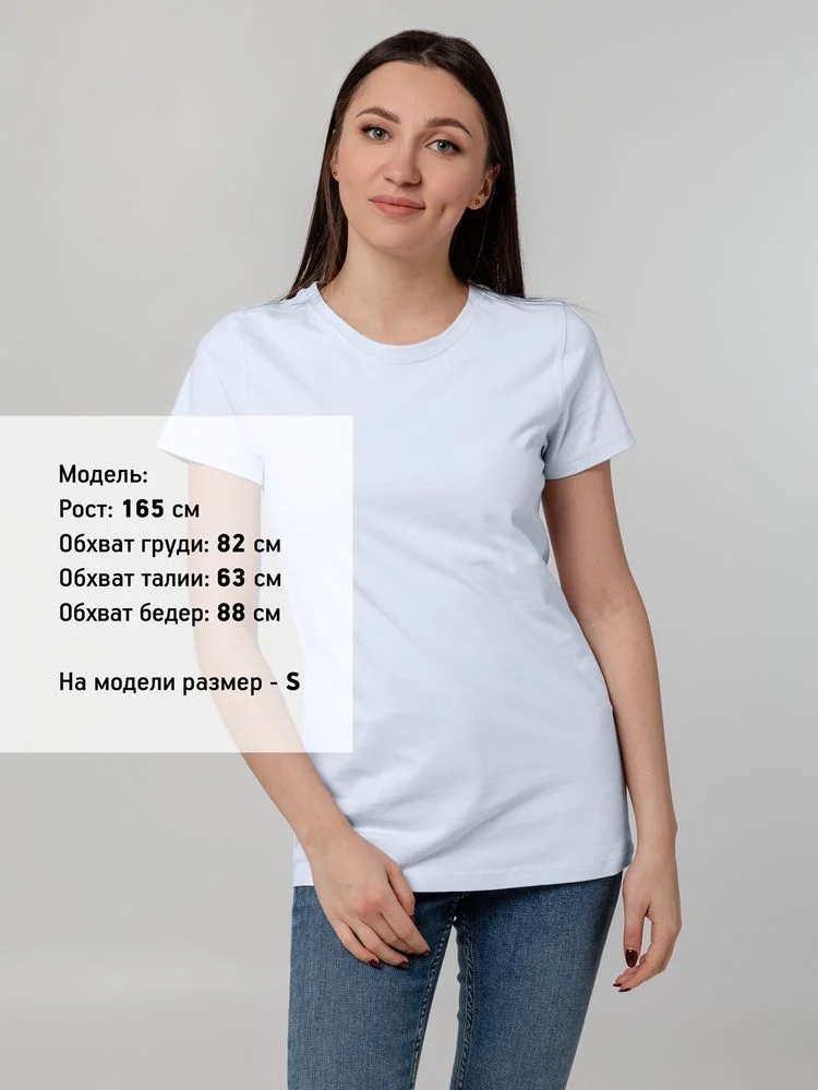 Футболка женская T-bolka Stretch Lady белая холодный оттенок размер S - фото 4