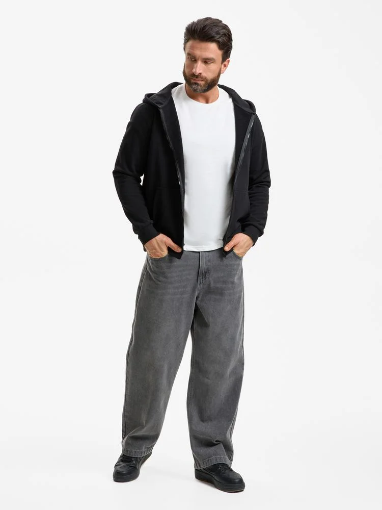 Толстовка унисекс оверсайз Sartoro черная размер 3XL/4XL - фото 14