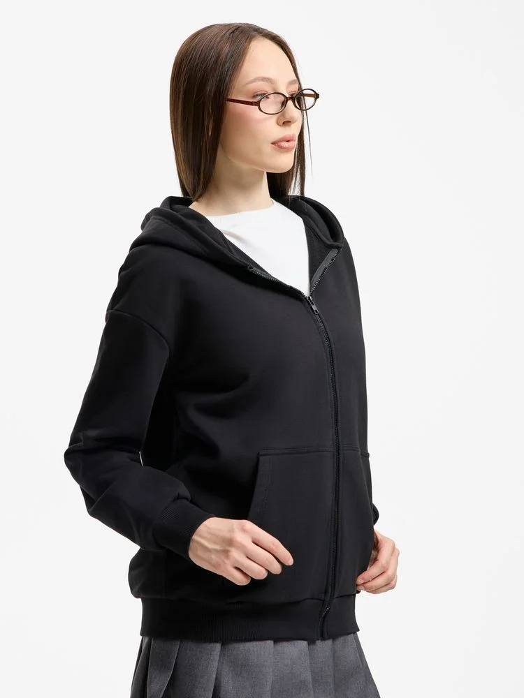 Толстовка унисекс оверсайз Sartoro черная размер 3XL/4XL - фото 8