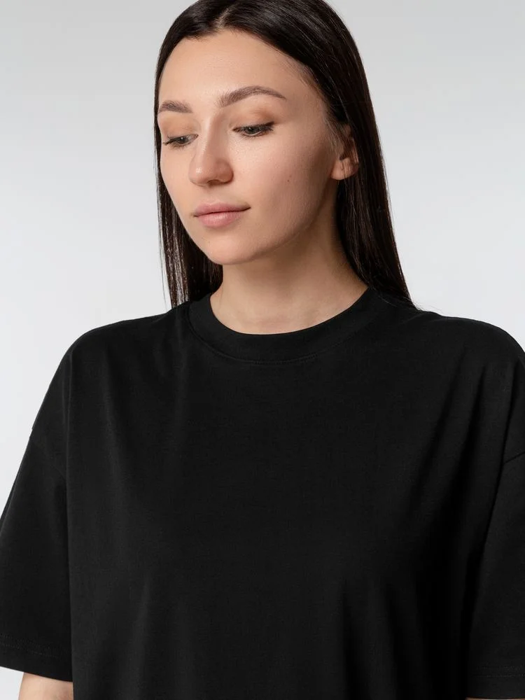 Футболка оверсайз женская Boxy Women синяя джинс размер S - фото 5
