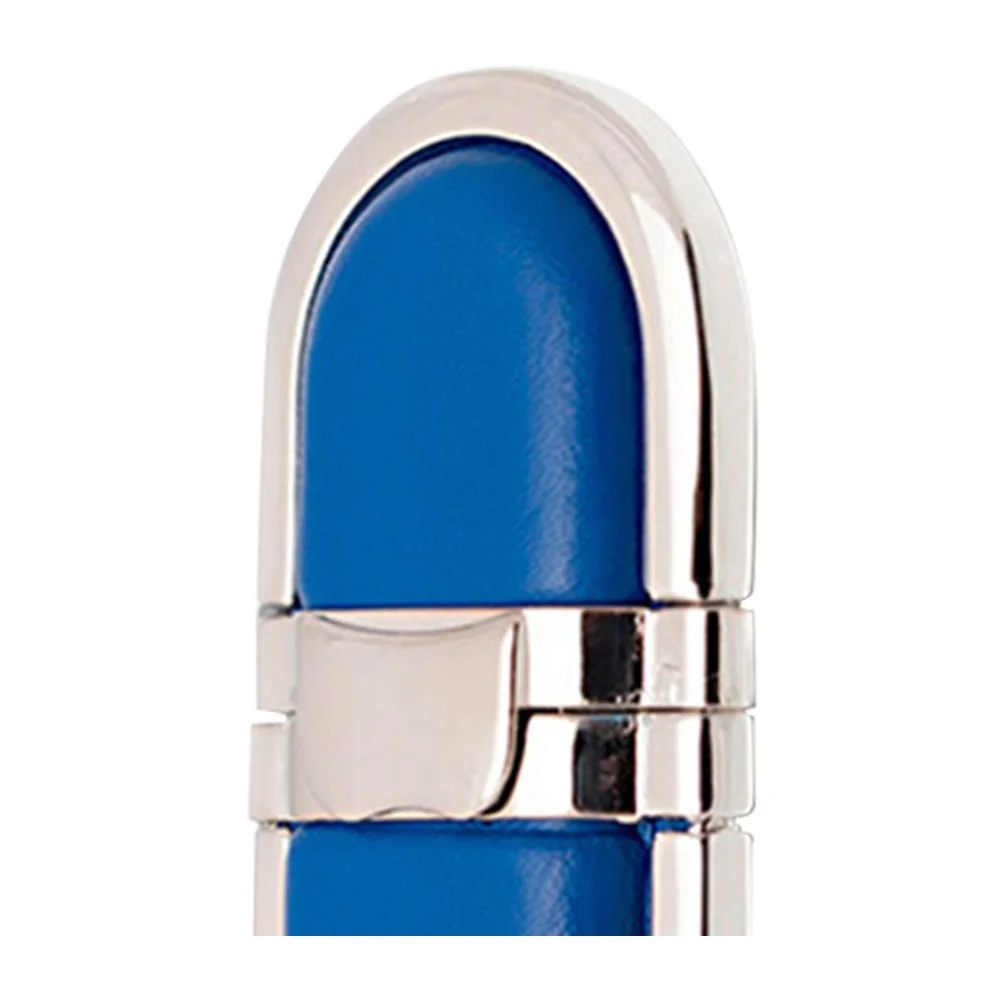 Флешка Кожаная Лобос "Lobos" N1 синий 1 Гб - фото 2