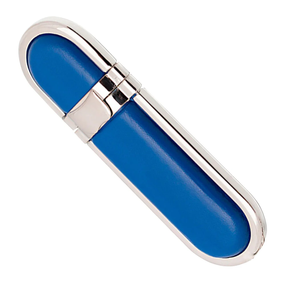 Флешка Кожаная Лобос "Lobos" N1 синий 2 Гб - фото 3