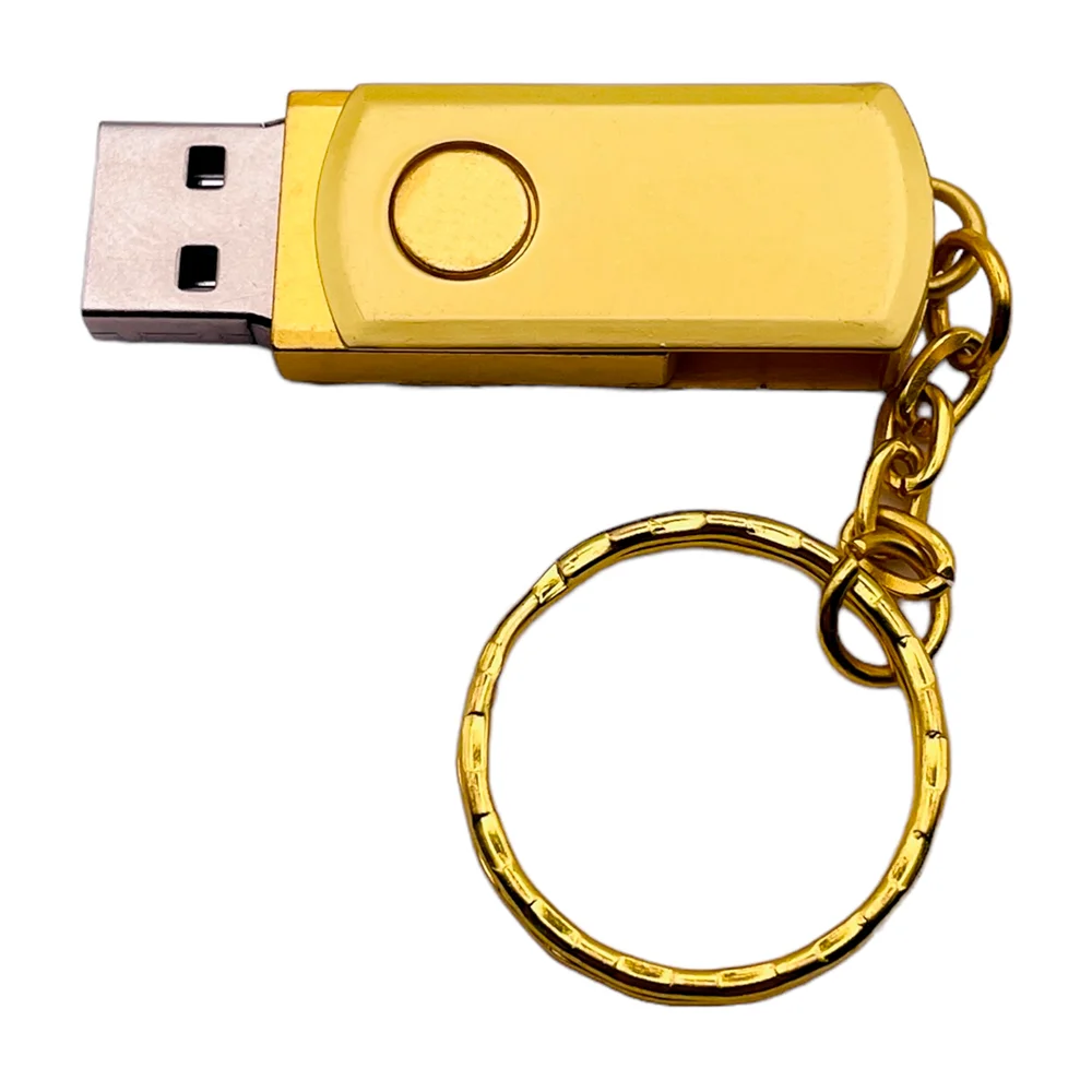 Флешка Металлическая Твист Зандерс Twist Zanders R2 золотой 1 Гб - фото 3