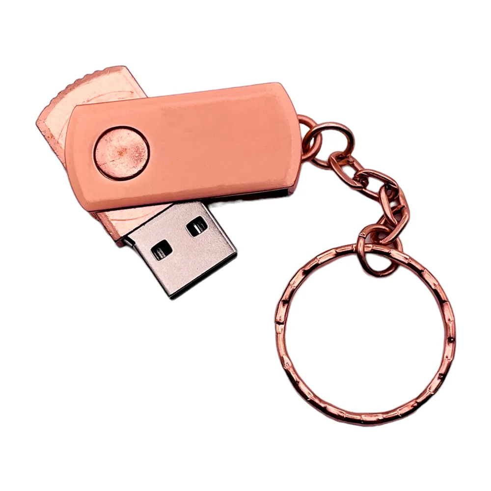 Флешка Металлическая Твист Зандерс Twist Zanders R2 розовый 1 Гб - фото 1
