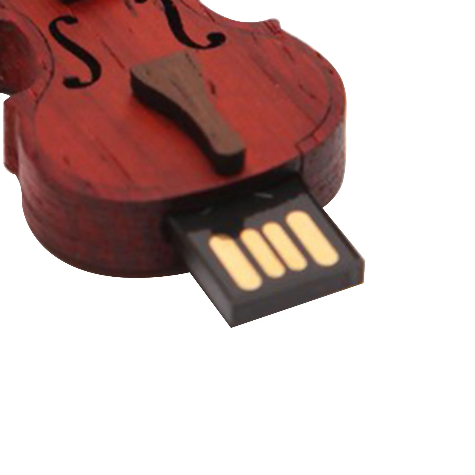 Флешка Деревянная Скрипка Violin Cello F3 коричневая 1 Гб - фото 4