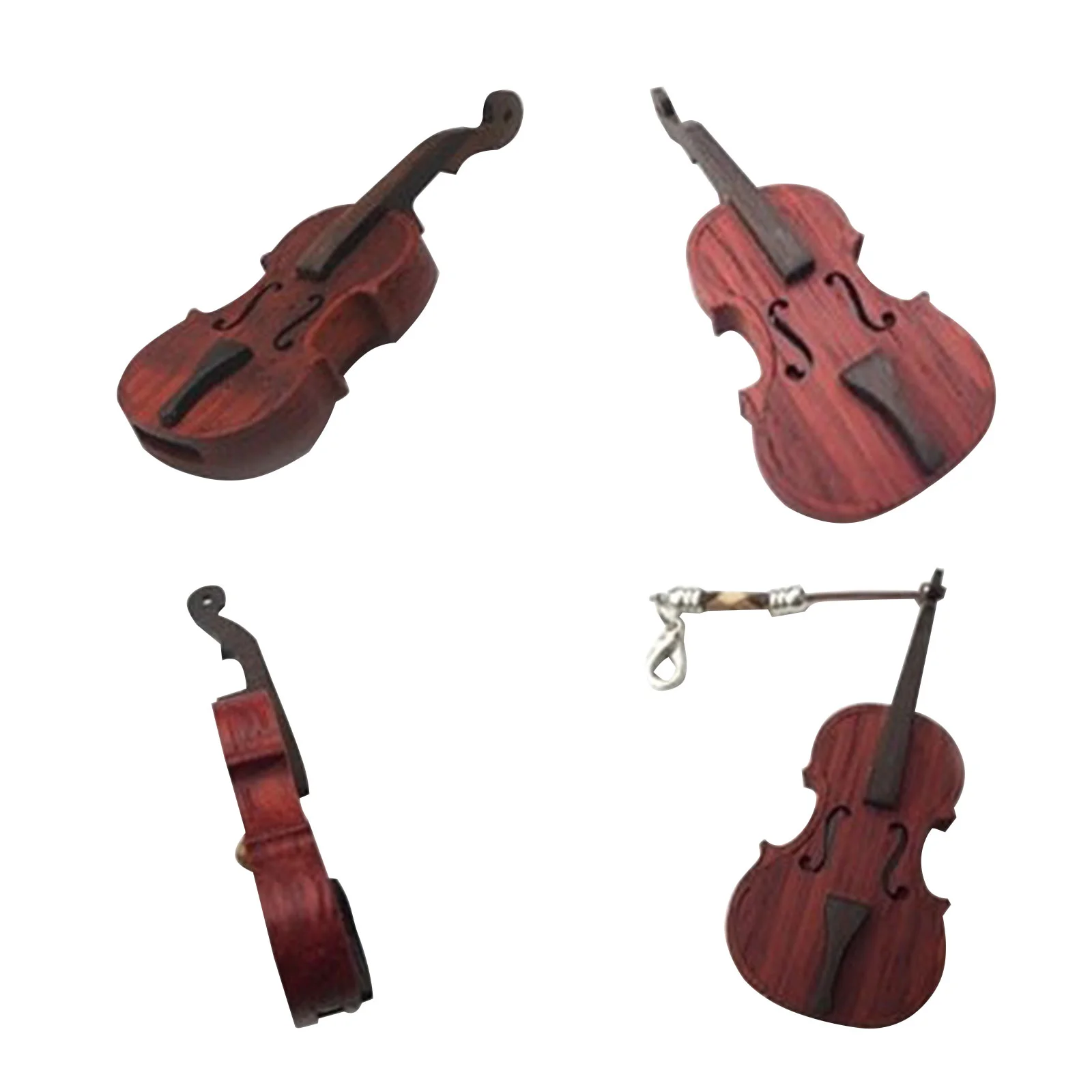 Флешка Деревянная Скрипка Violin Cello F3 коричневая 64 Гб - фото 6