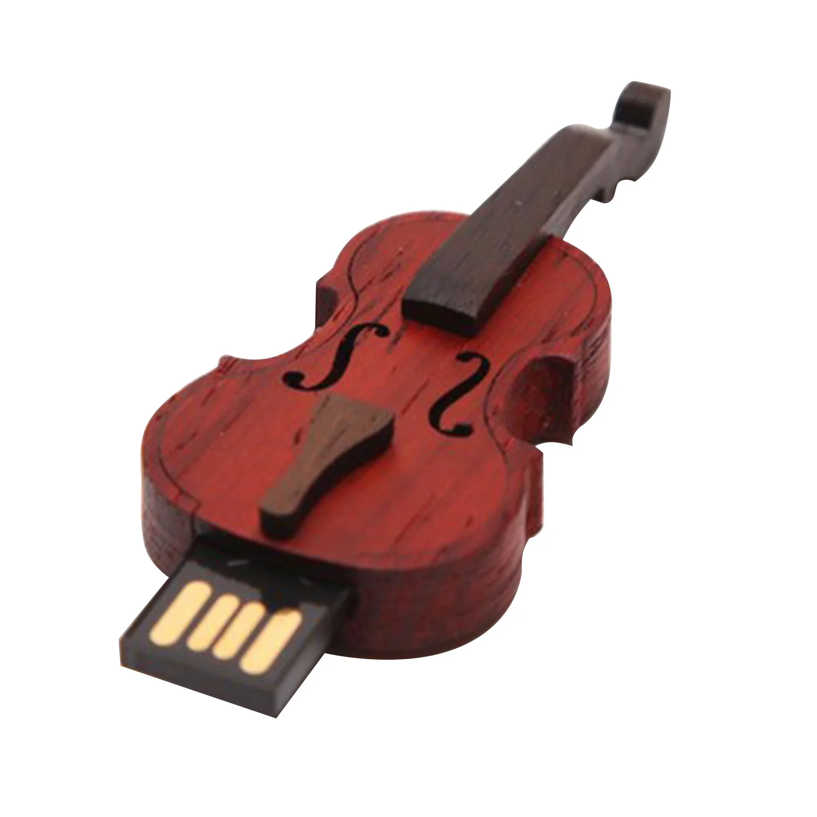 Флешка Деревянная Скрипка Violin Cello F3 коричневая 2 Гб - фото 2