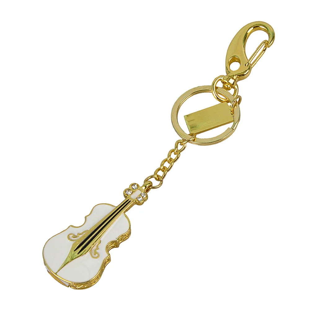 Флешка Металлическая Скрипка Violin Key R4 белая 64 Гб - фото 7