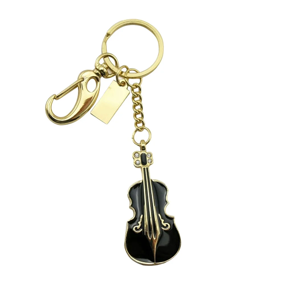 Флешка Металлическая Скрипка Violin Key R4 черная 2 Гб Золотой - фото 4