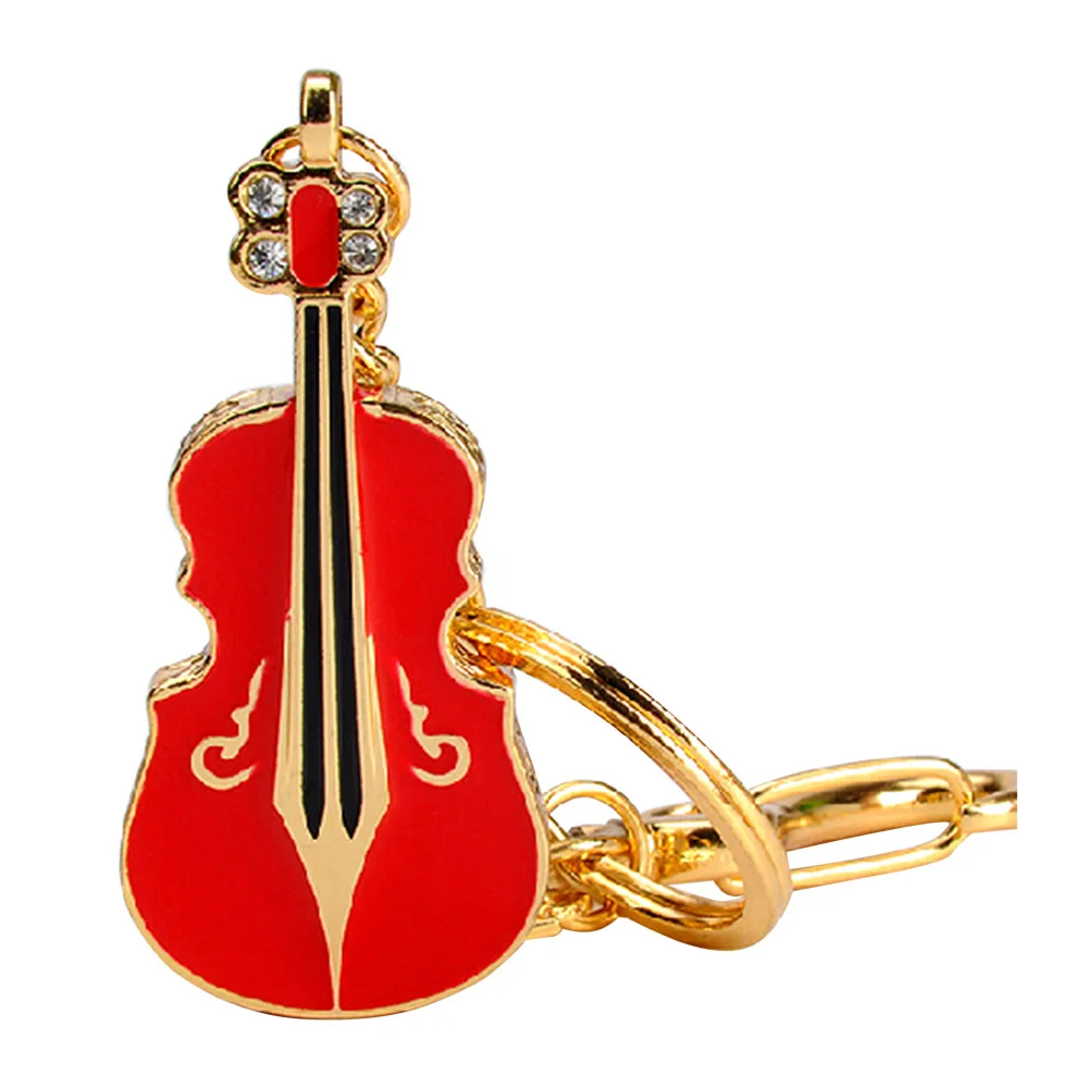 Флешка Металлическая Скрипка Violin Key R4 красный 16 Гб Золотой - фото 1