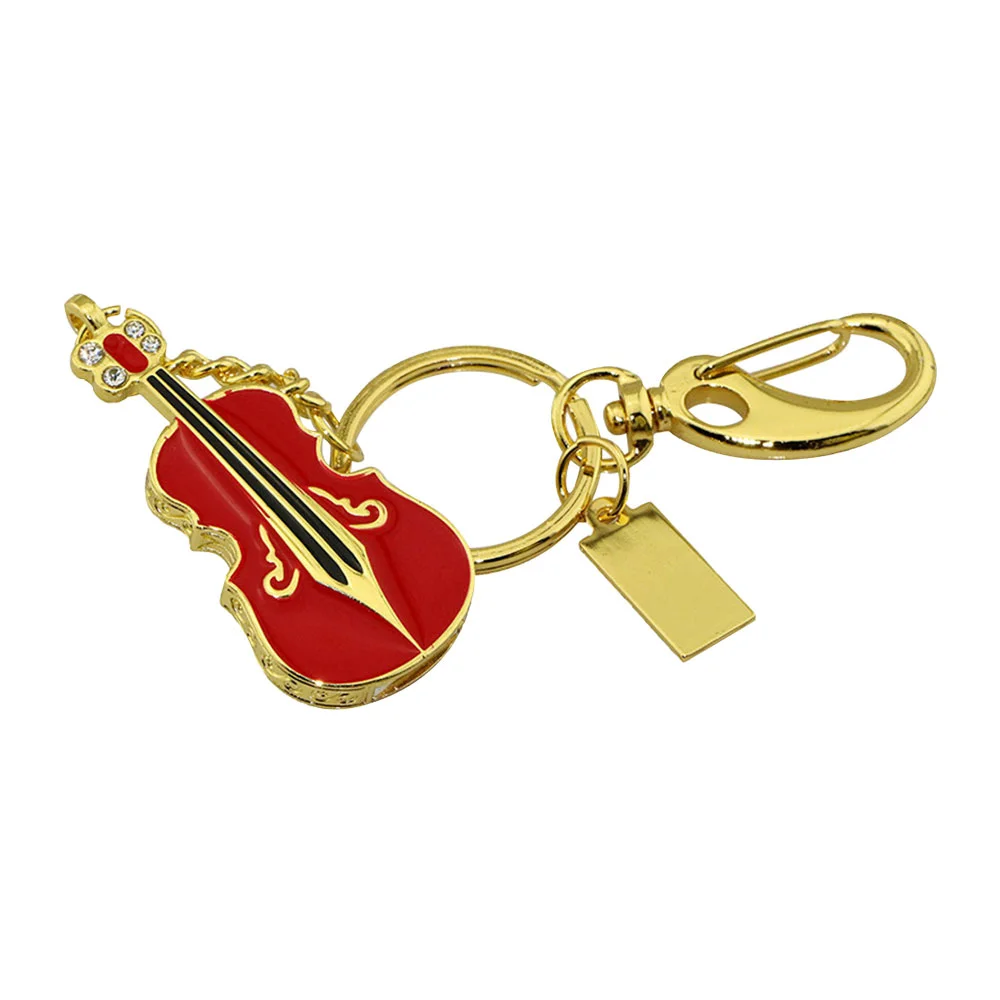 Флешка Металлическая Скрипка Violin Key R4 красный 1 Гб Золотой - фото 5