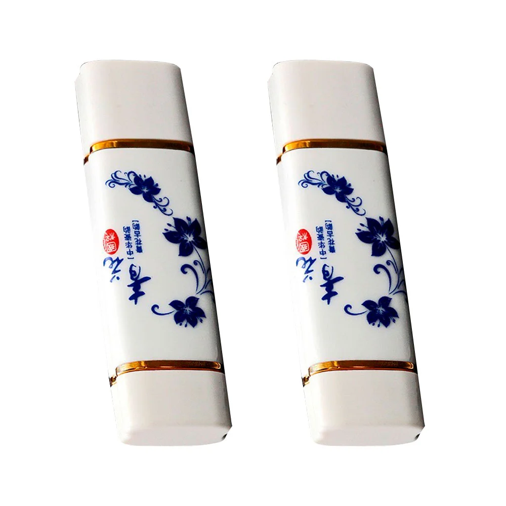 Флешка Фарфоровая Таксис Taxis Porcelain Z6 белый- синий 128 Гб OTG - фото 8