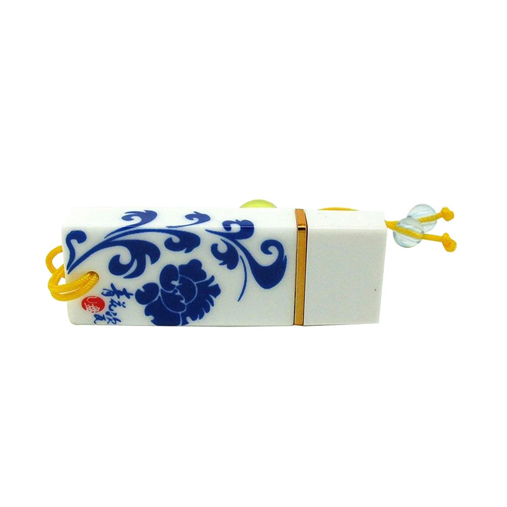 Флешка Фарфоровая Таксис Taxis Porcelain Z6 белый- синий 8 Гб - фото 10