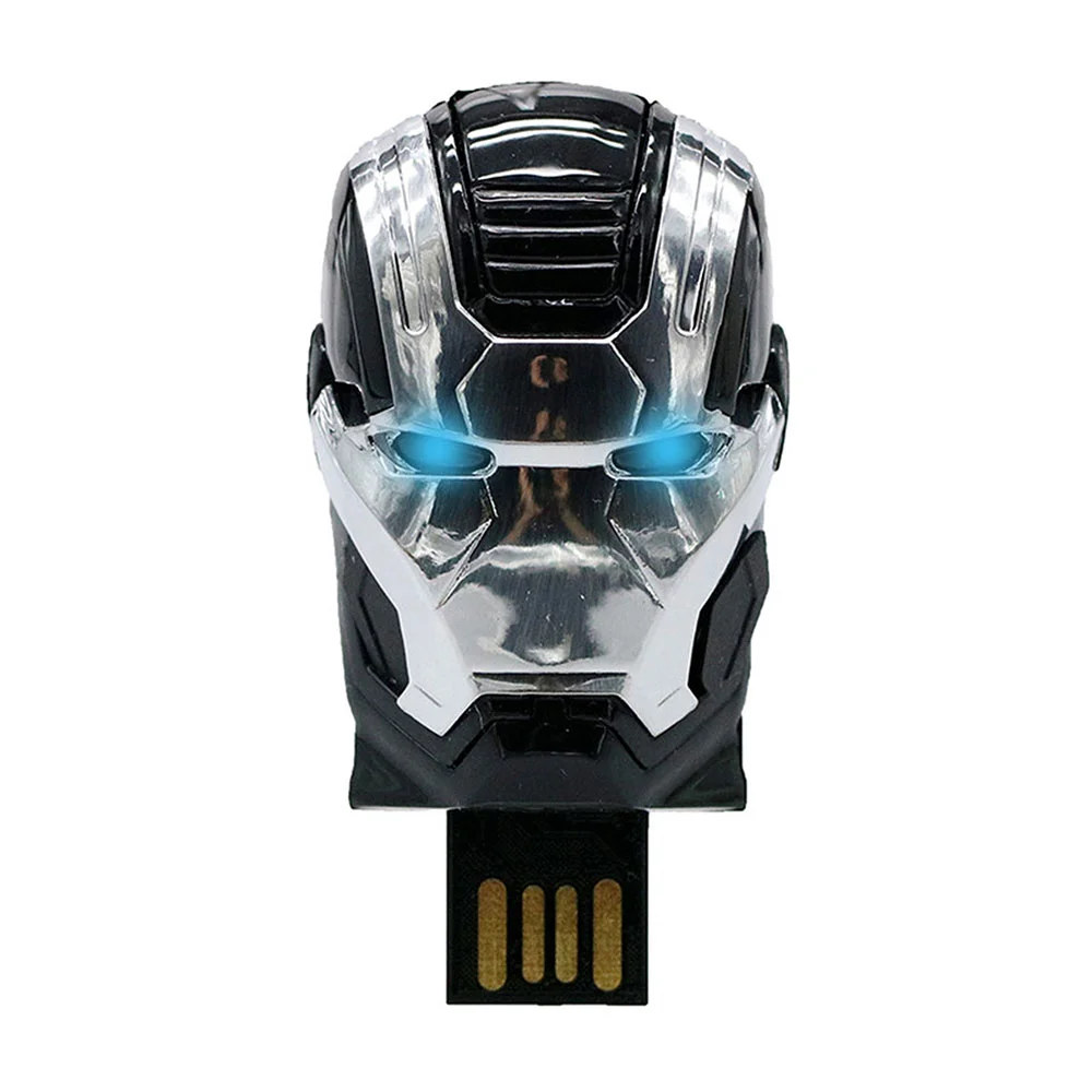 Флешка Металлическая Маска Железный патриот War Machine R7 черная 4 Гб - фото 1
