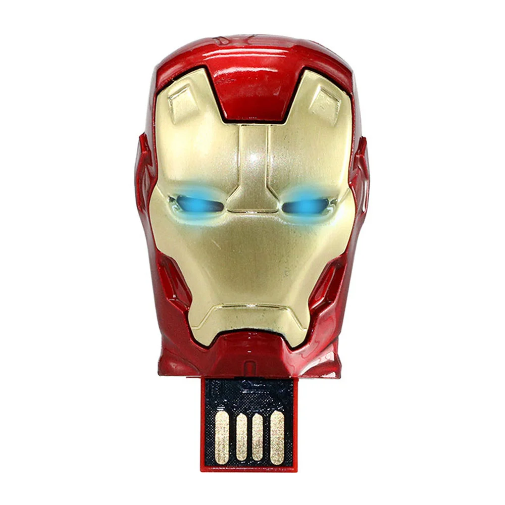 Флешка Металлическая Железный человек Iron Man MARK IV R7 золотая/красная 4 Гб - фото 1