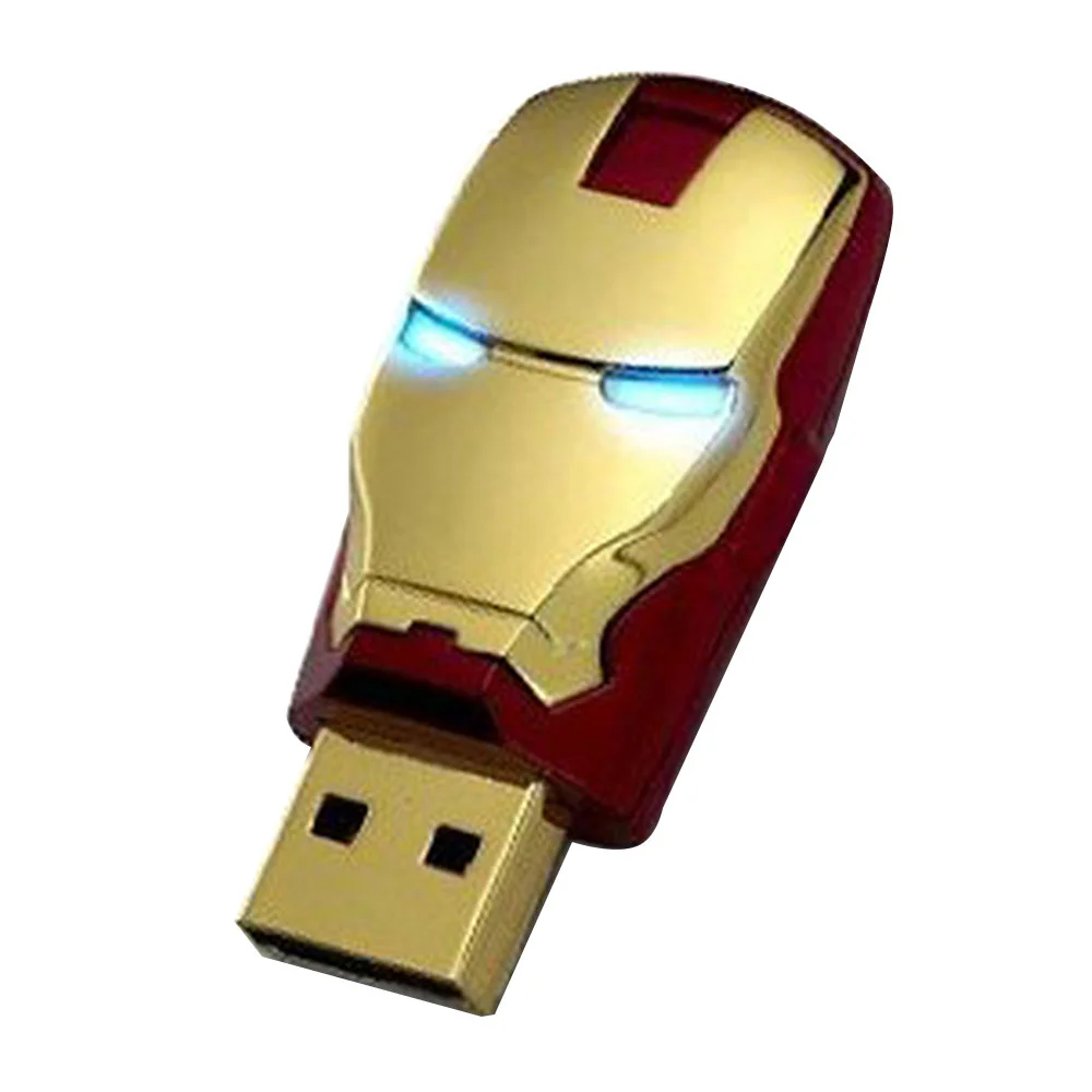 Флешка Металлическая Железный человек Iron Man MARK III R7 золотая/красная 8 Гб - фото 9