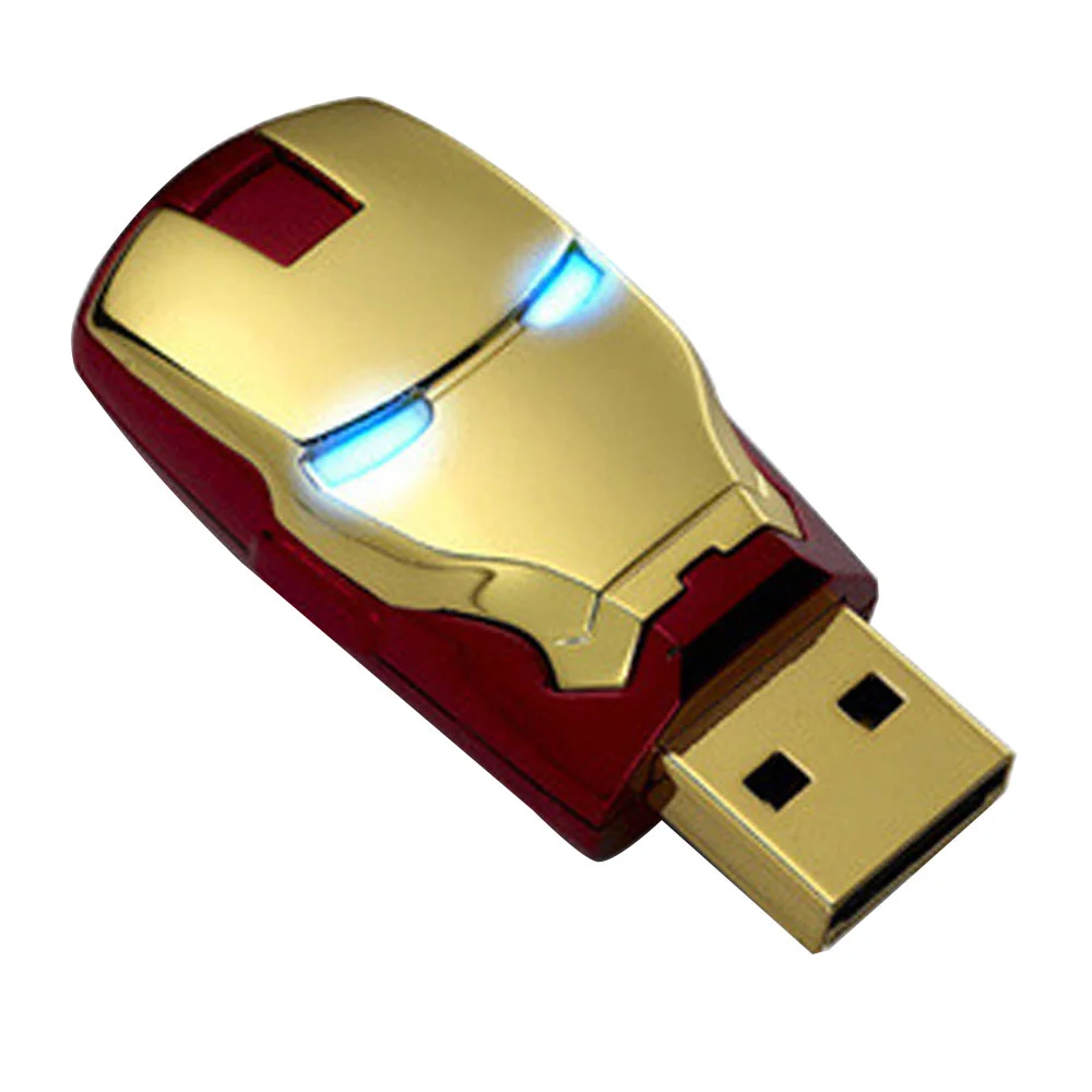 Флешка Металлическая Железный человек Iron Man MARK III R7 золотая/красная 32 Гб - фото 6